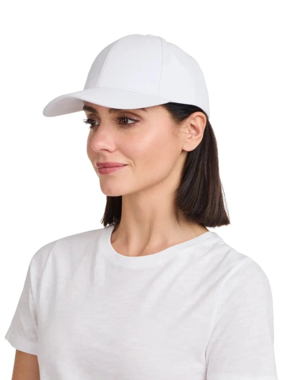 Bruno Magli Mens Blue Adjustable Twill Baseball Cap Hat S/M Cream White